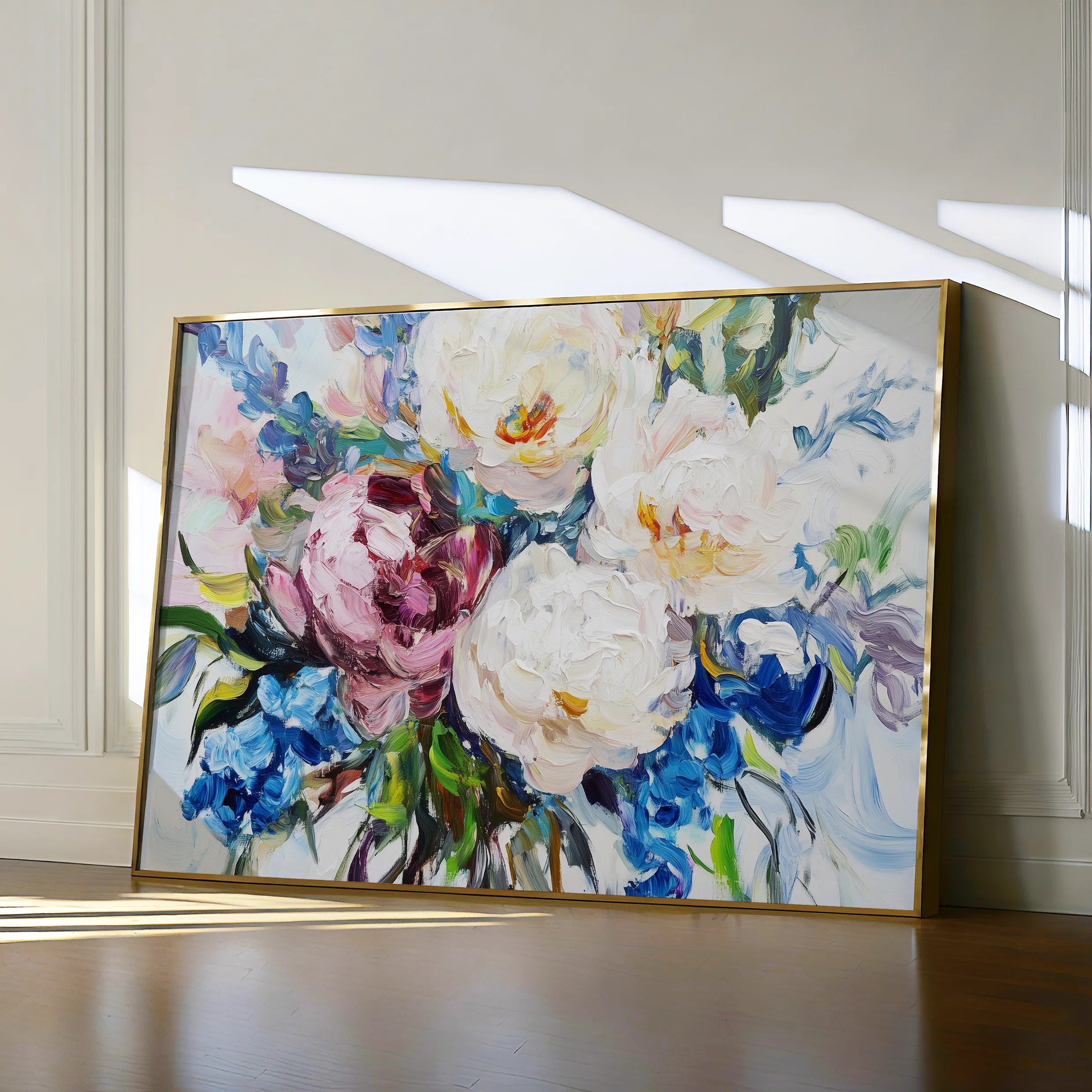 Floral 761 Canvas Art 60 x 40 cm / Black