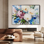 Floral 761 Canvas Art 60 x 40 cm / Black