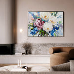 Floral 761 Canvas Art 60 x 40 cm / Black