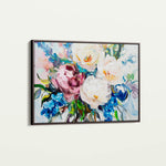 Floral 761 Canvas Art 60 x 40 cm / Black