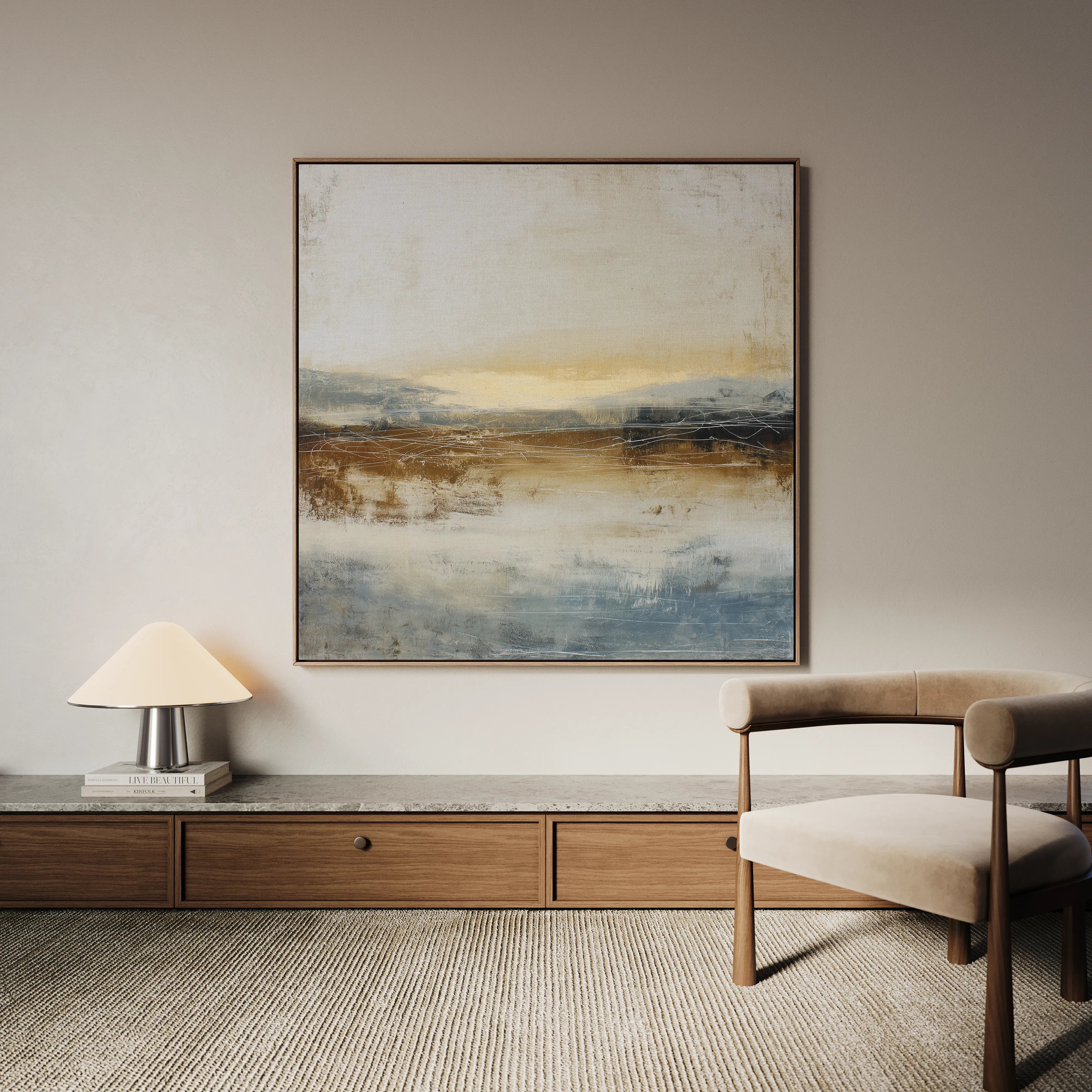 Abstract 762 Canvas Art 60 x 60 cm / Black