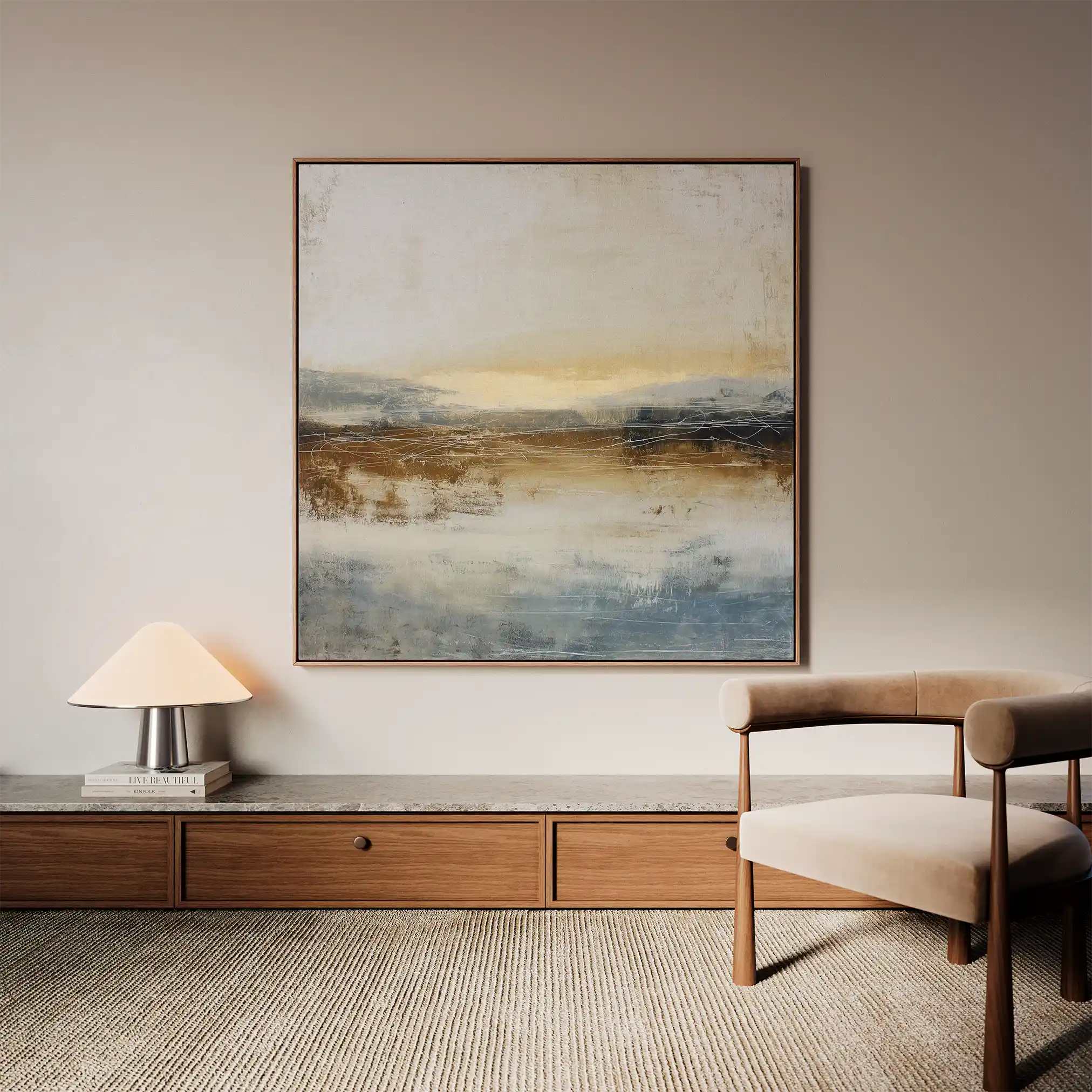 Abstract 762 Canvas Art 60 x 60 cm / Black