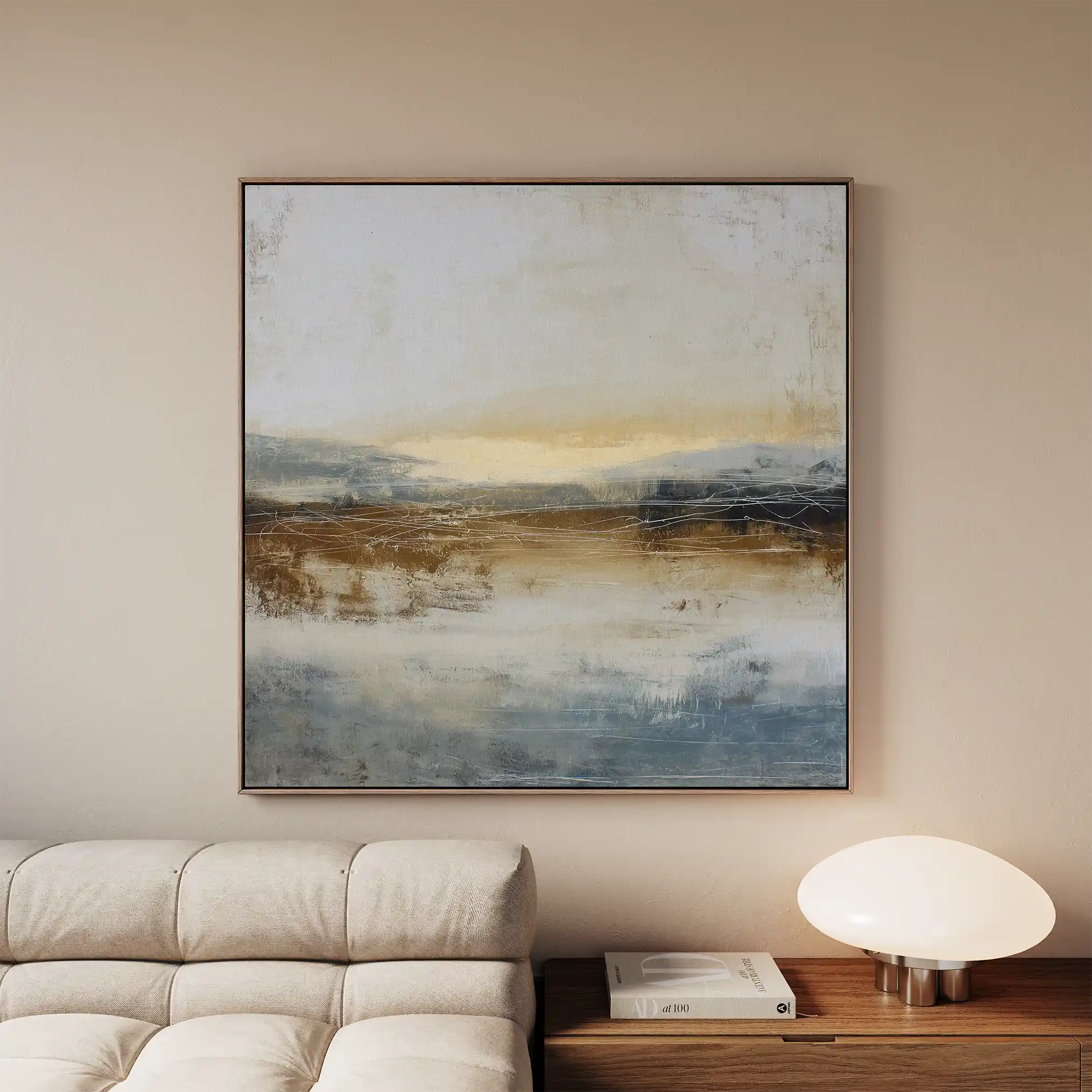 Abstract 762 Canvas Art 60 x 60 cm / Black