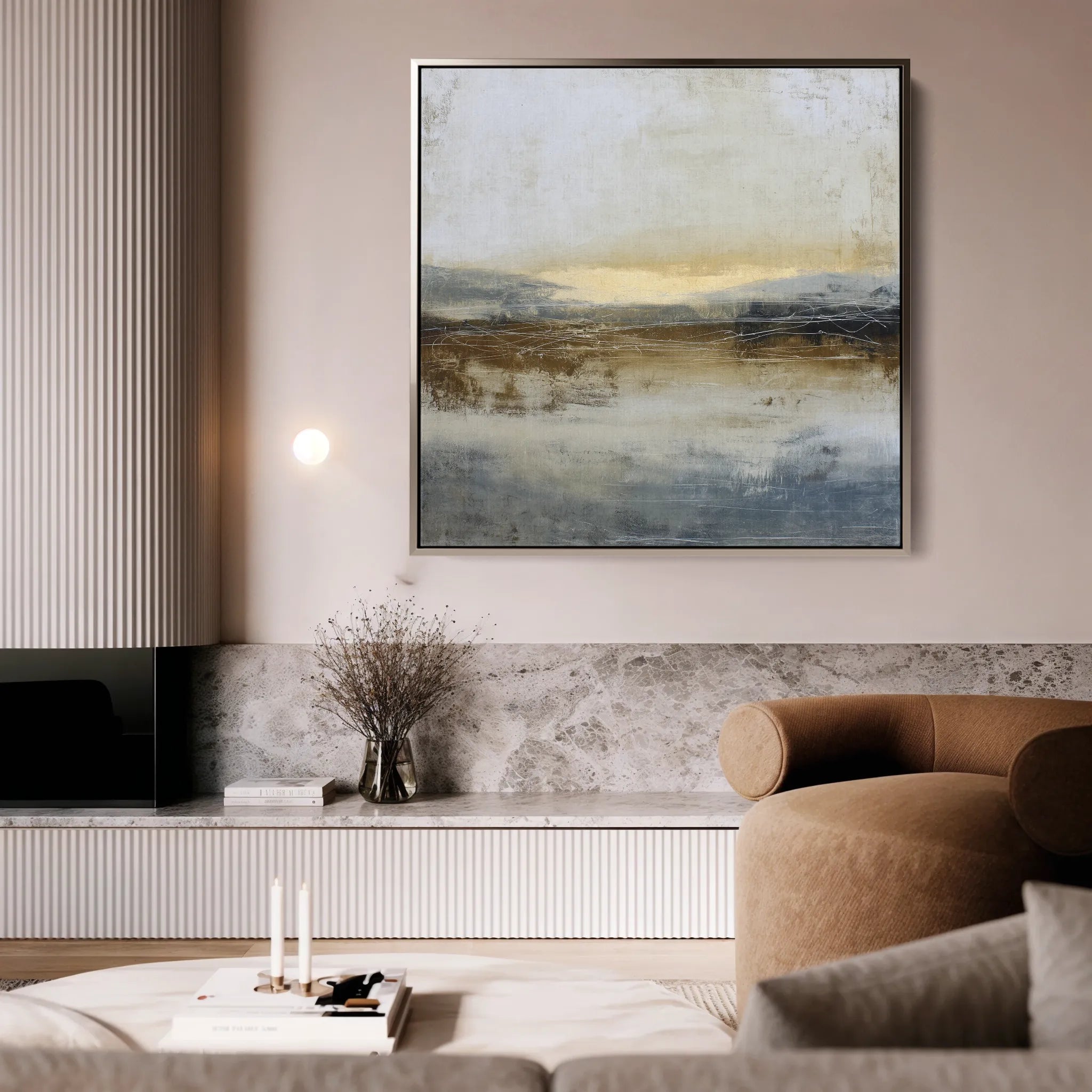Abstract 762 Canvas Art 60 x 60 cm / Black