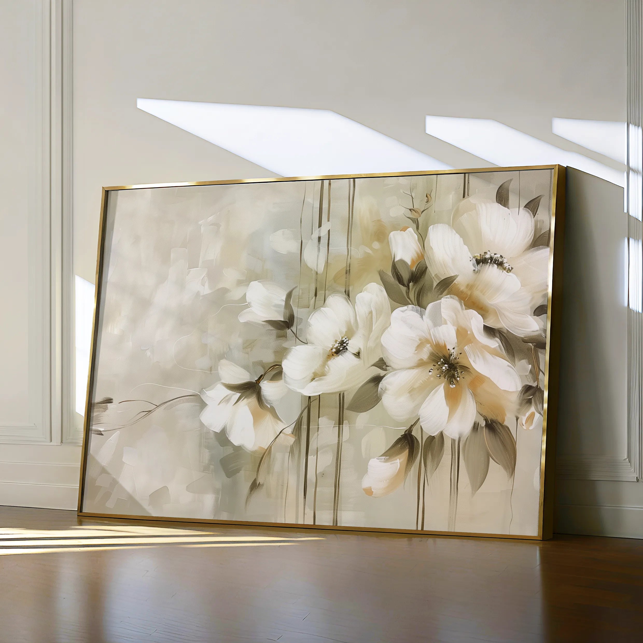 Floral 762 Canvas Art 60 x 40 cm / Black