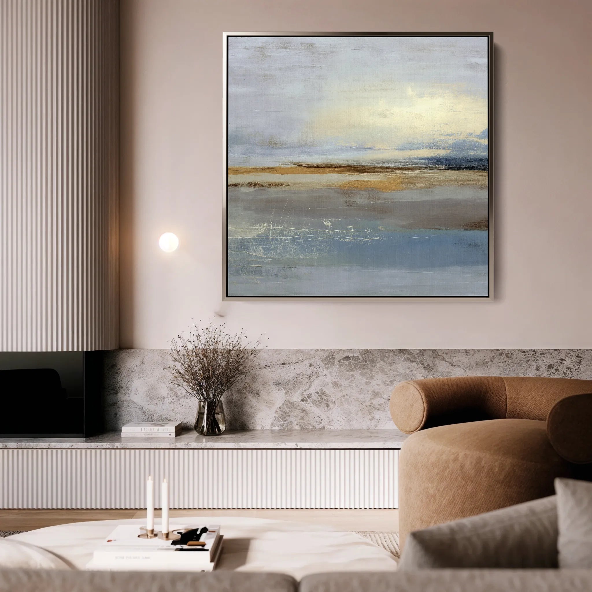 Abstract 763 Canvas Art 60 x 60 cm / Black