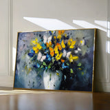 Floral 763 Canvas Art 60 x 40 cm / Black