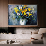 Floral 763 Canvas Art 60 x 40 cm / Black