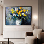 Floral 763 Canvas Art 60 x 40 cm / Black