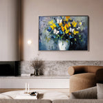 Floral 763 Canvas Art 60 x 40 cm / Black