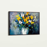 Floral 763 Canvas Art 60 x 40 cm / Black