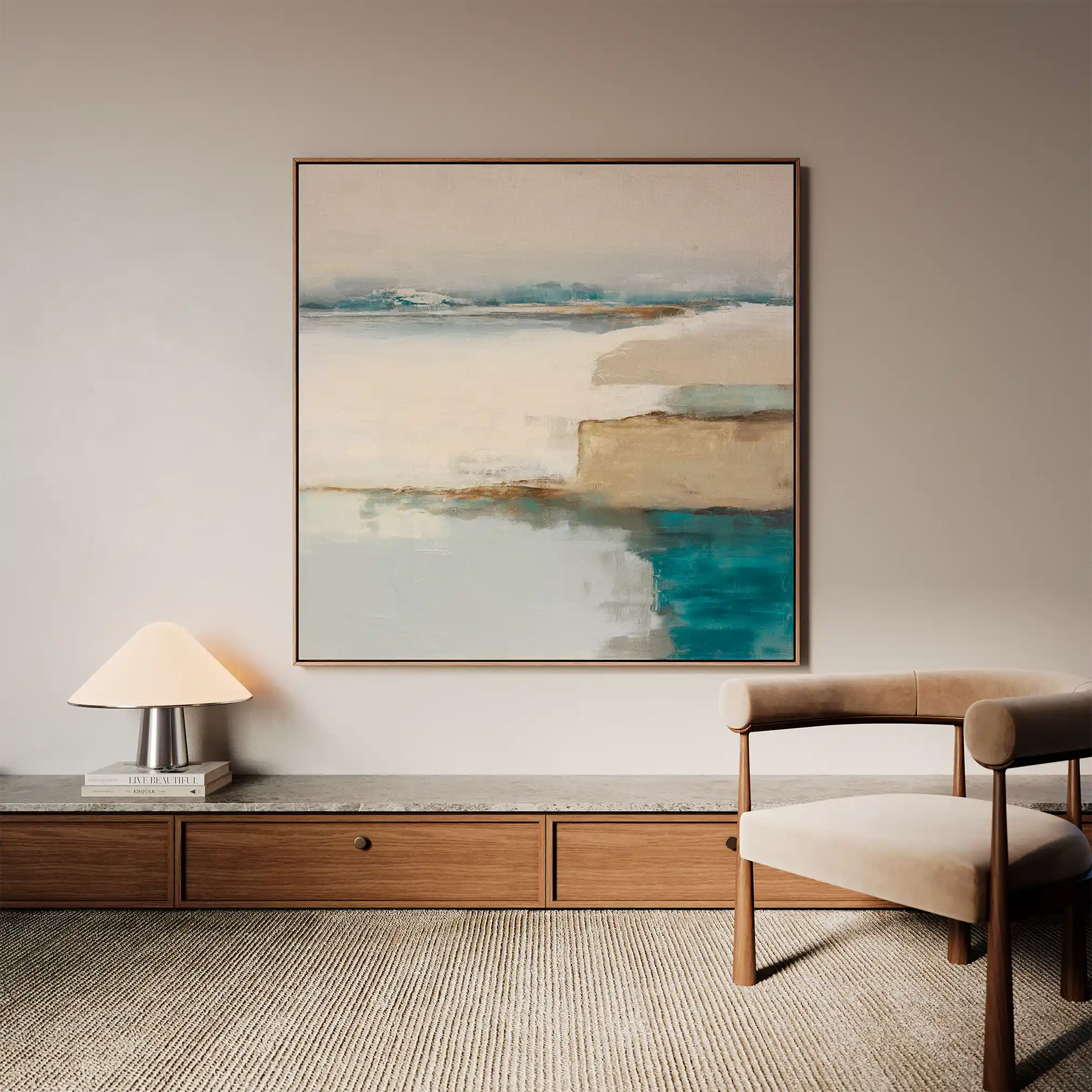 Abstract 764 Canvas Art 60 x 60 cm / Black