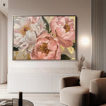 Floral 764 Canvas Art 60 x 40 cm / Black