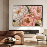 Floral 764 Canvas Art 60 x 40 cm / Black