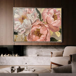 Floral 764 Canvas Art 60 x 40 cm / Black