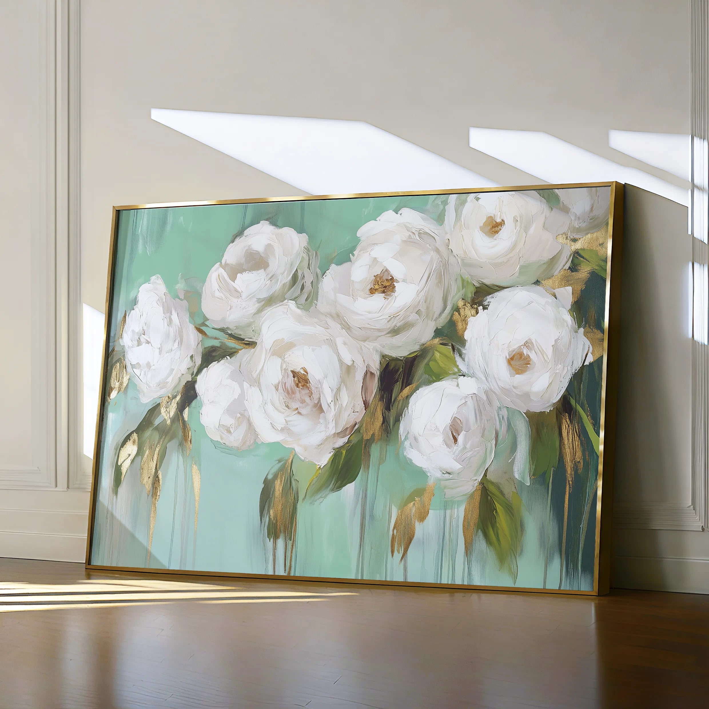 Floral 765 Canvas Art 60 x 40 cm / Black