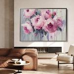 Floral 766 Canvas Art 60 x 40 cm / Black