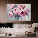 Floral 766 Canvas Art 60 x 40 cm / Black