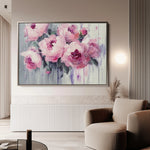 Floral 766 Canvas Art 60 x 40 cm / Black