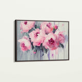 Floral 766 Canvas Art 60 x 40 cm / Black