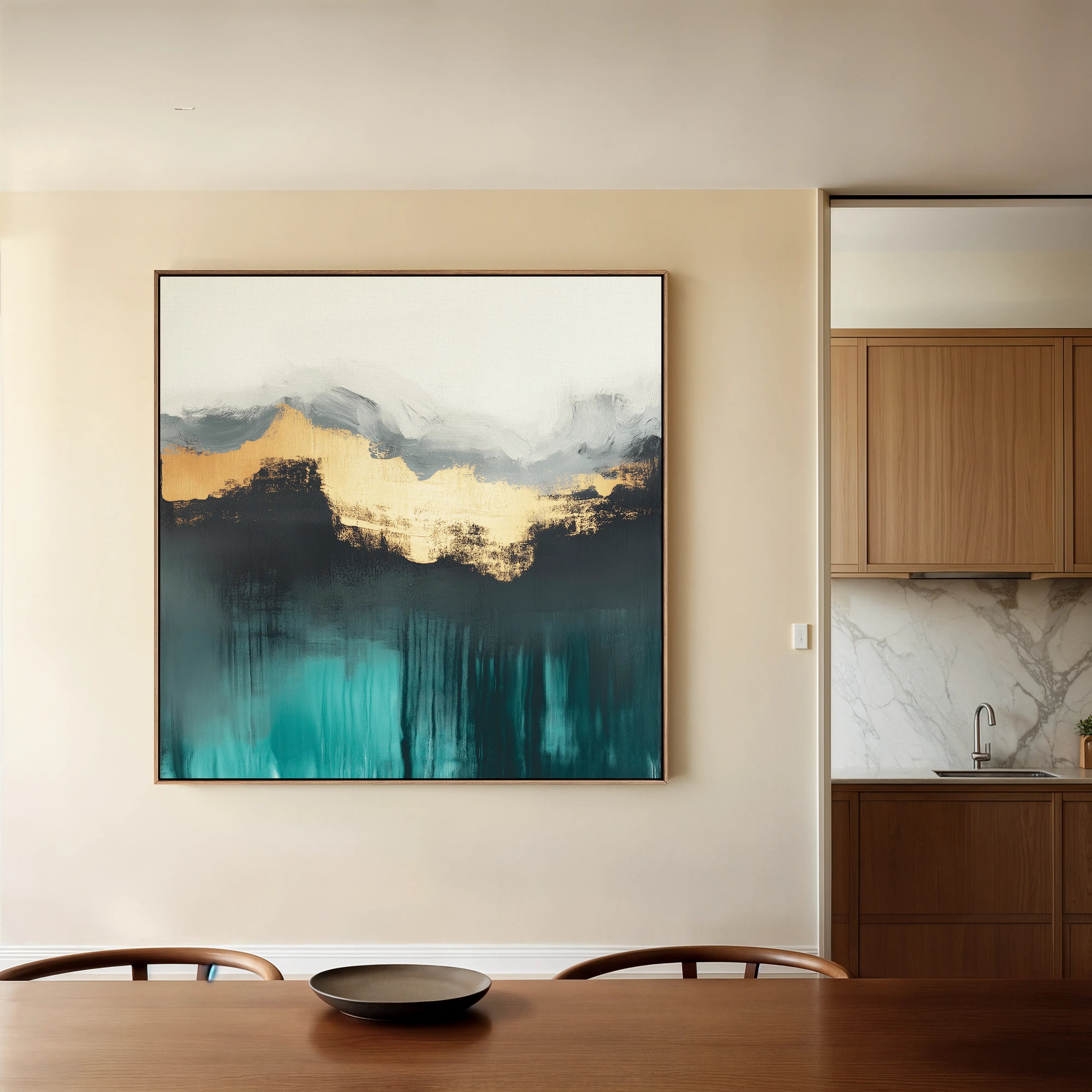 Abstract 767 Canvas Art 60 x 60 cm / Black