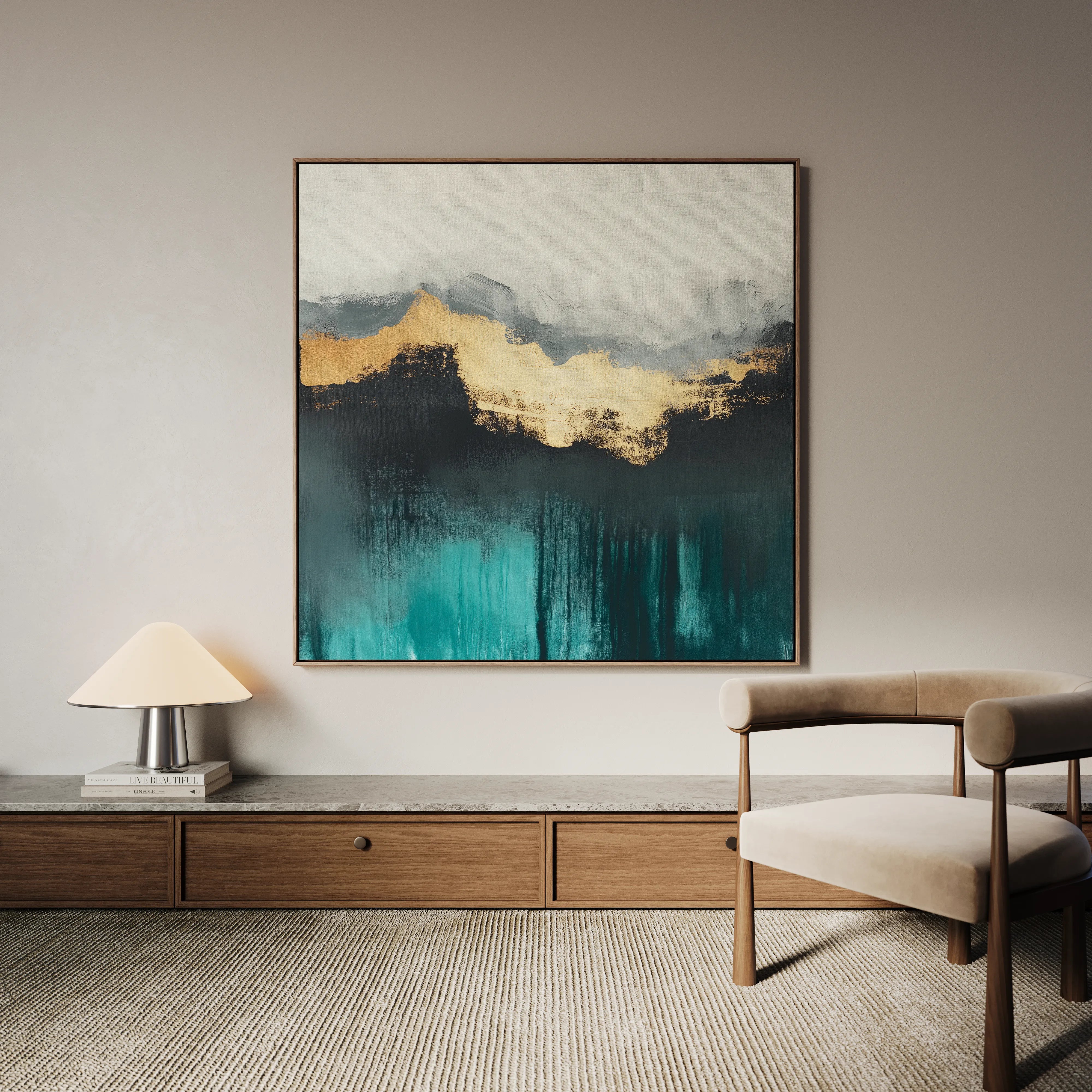 Abstract 767 Canvas Art 60 x 60 cm / Black