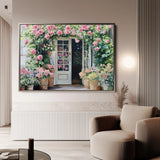 Floral 767 Canvas Art 60 x 40 cm / Black