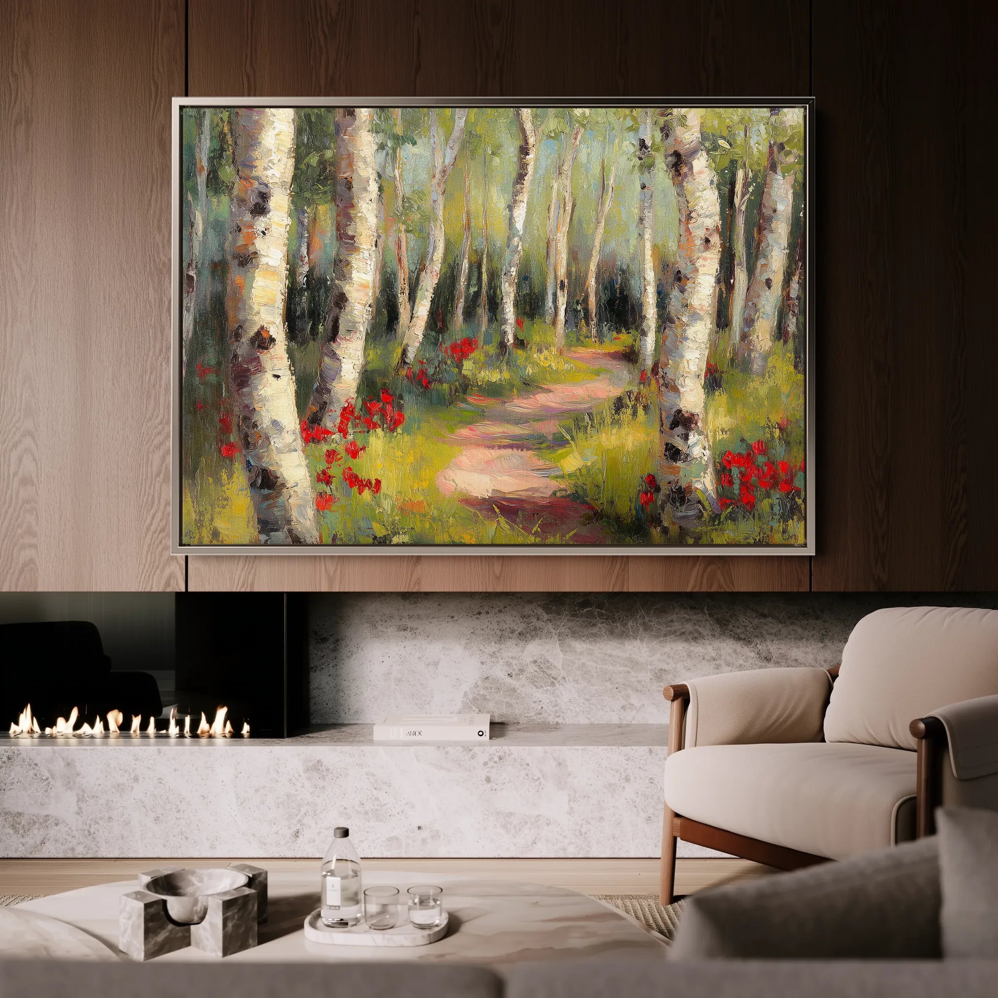 Floral 768 Canvas Art 60 x 40 cm / Black