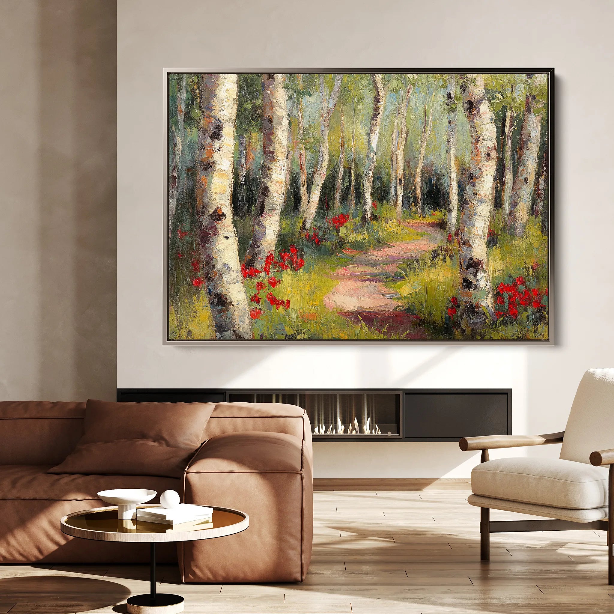 Floral 768 Canvas Art 60 x 40 cm / Black