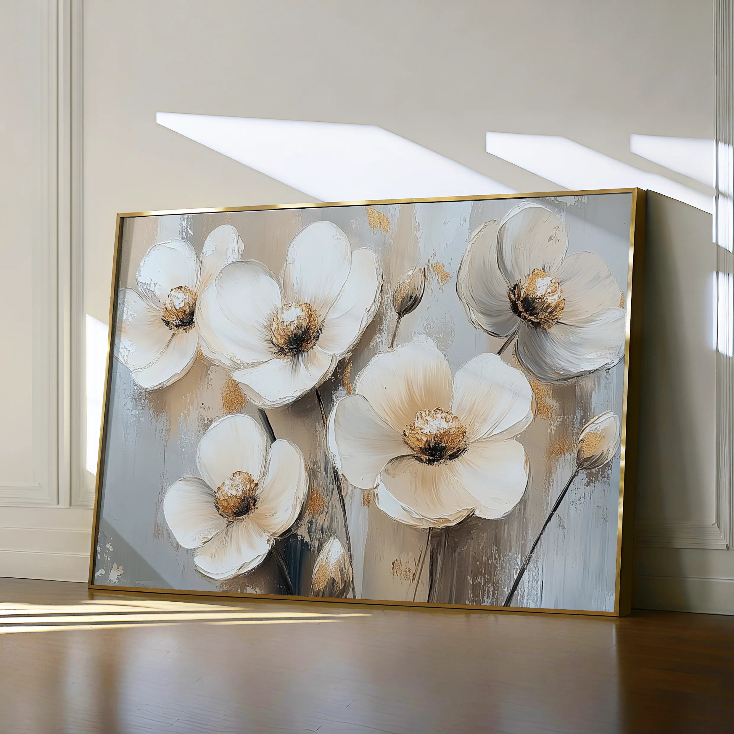 Floral 770 Canvas Art 60 x 40 cm / Black