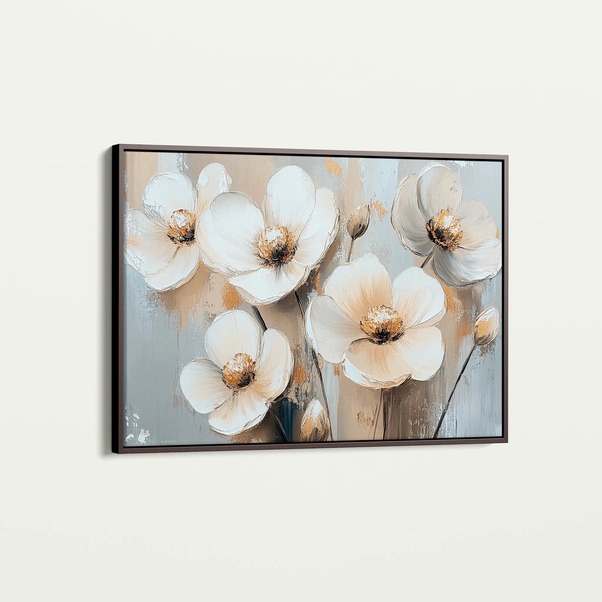 Floral 770 Canvas Art 60 x 40 cm / Black