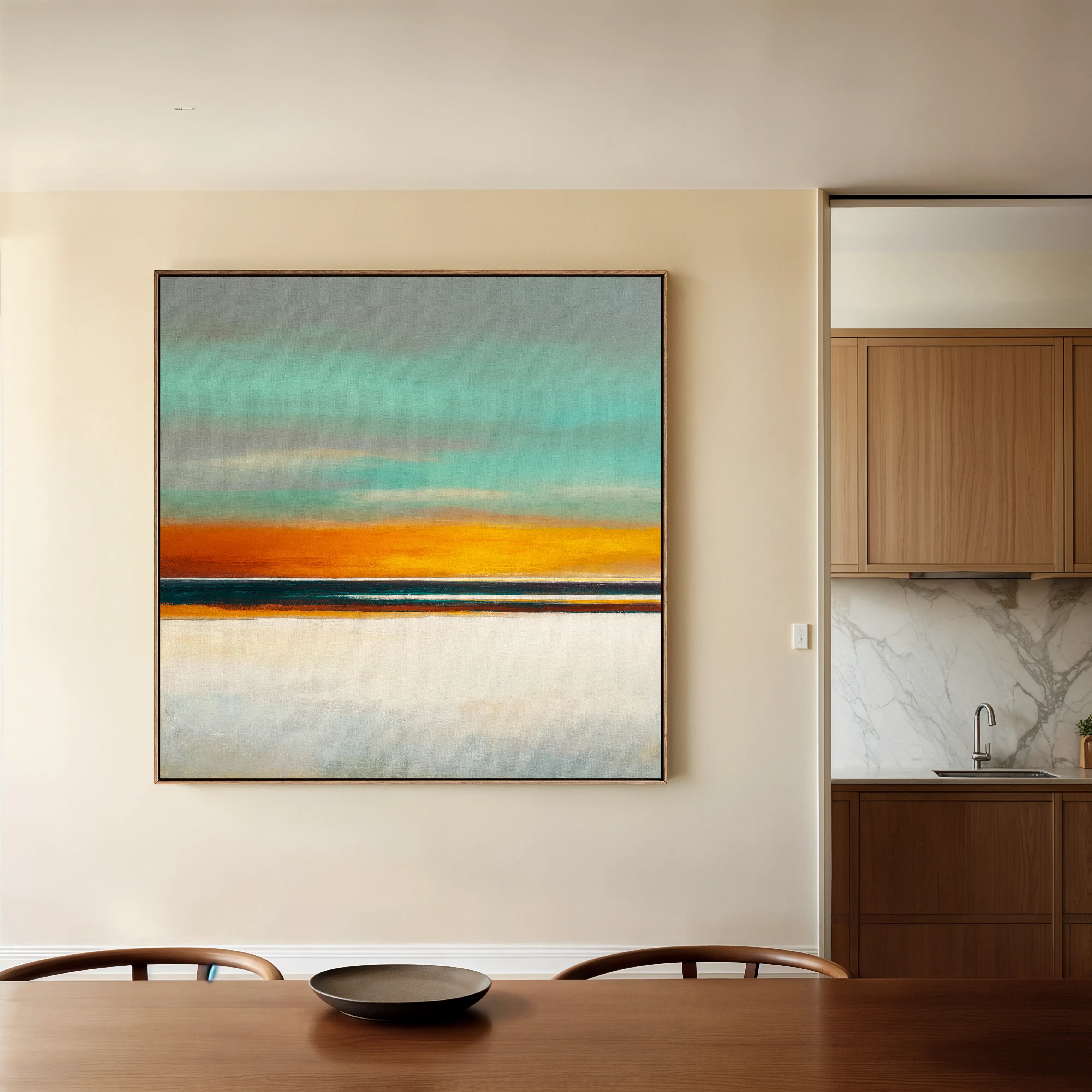 Abstract 771 Canvas Art 60 x 60 cm / Black