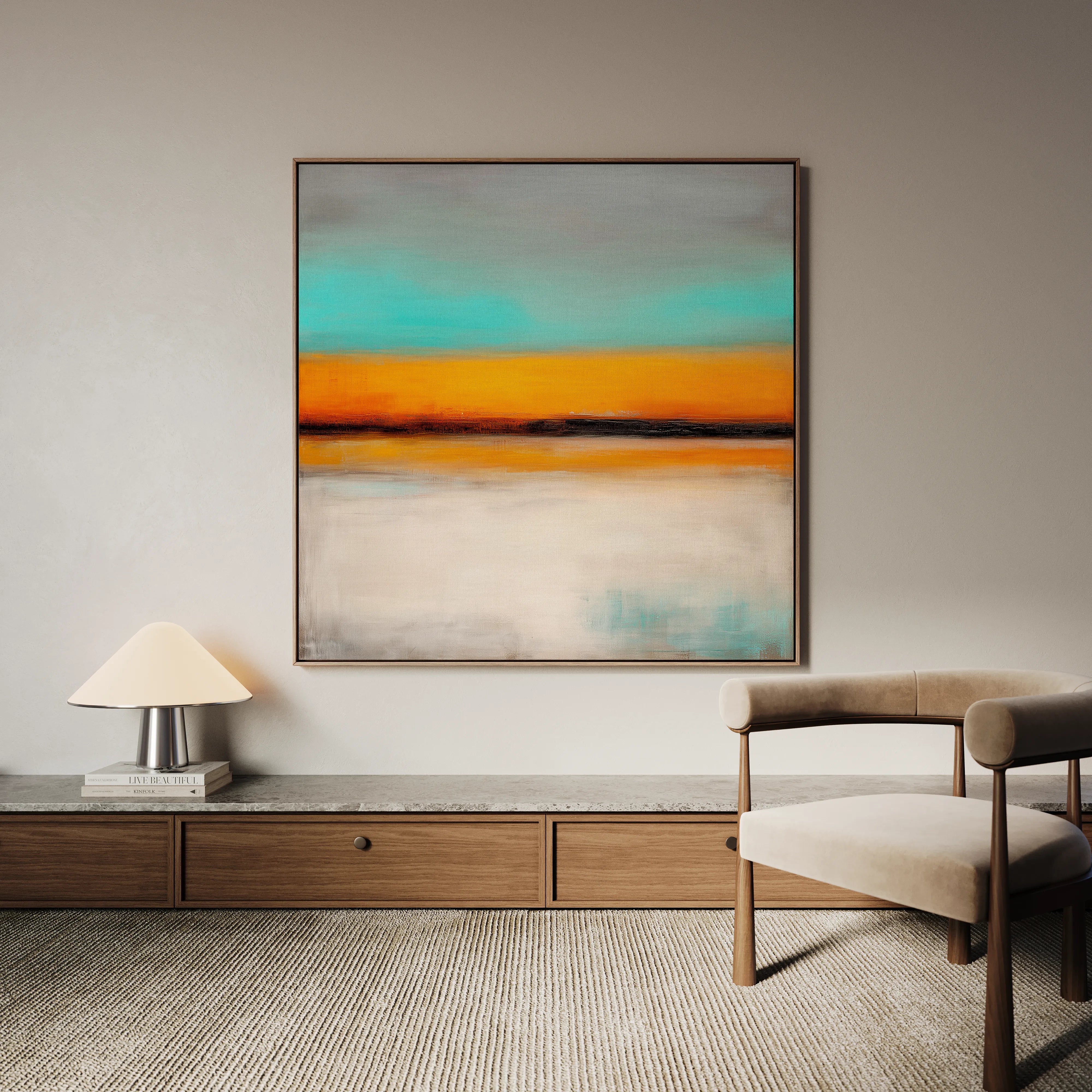 Abstract 772 Canvas Art 60 x 60 cm / Black