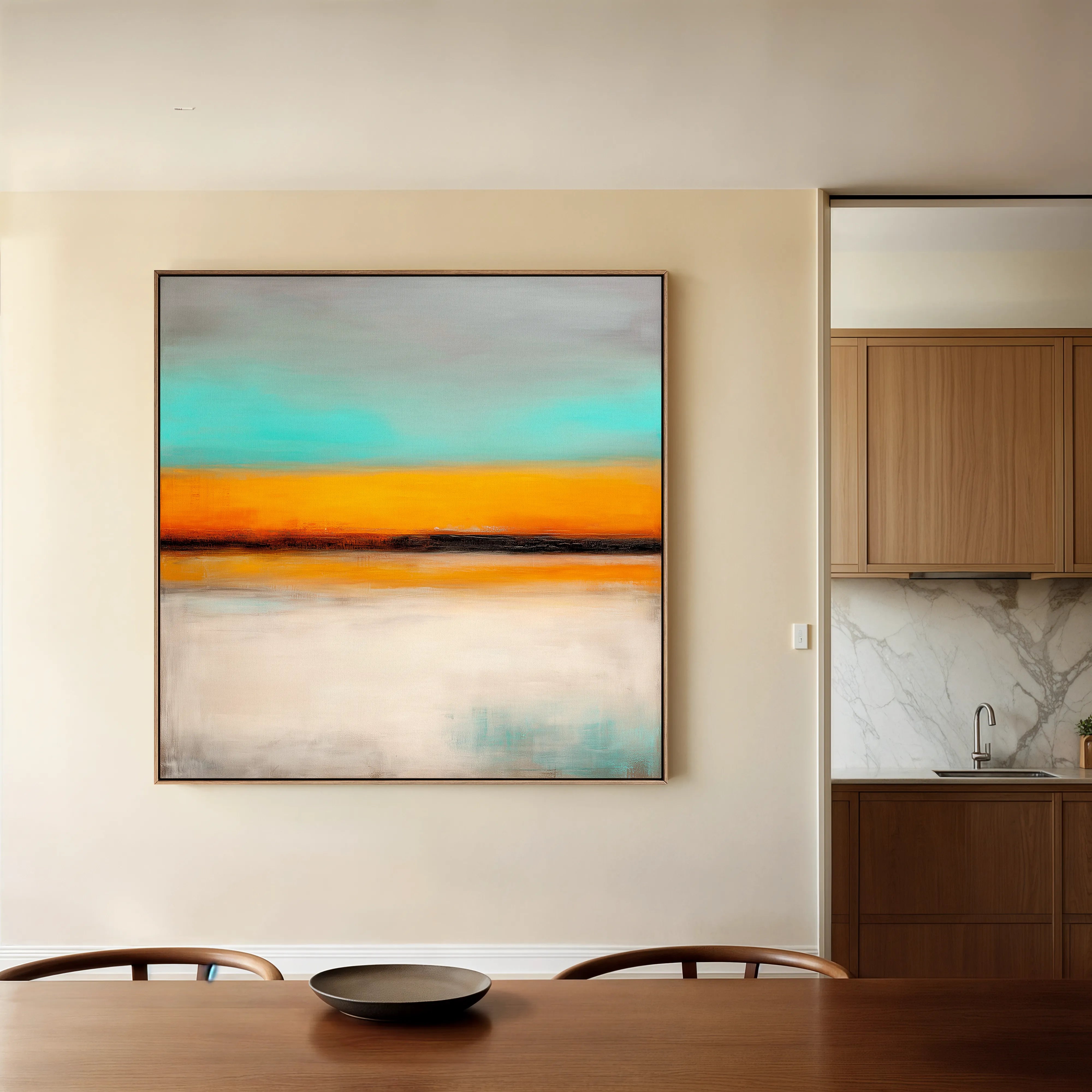Abstract 772 Canvas Art 60 x 60 cm / Black