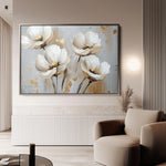 Floral 772 Canvas Art 60 x 40 cm / Black