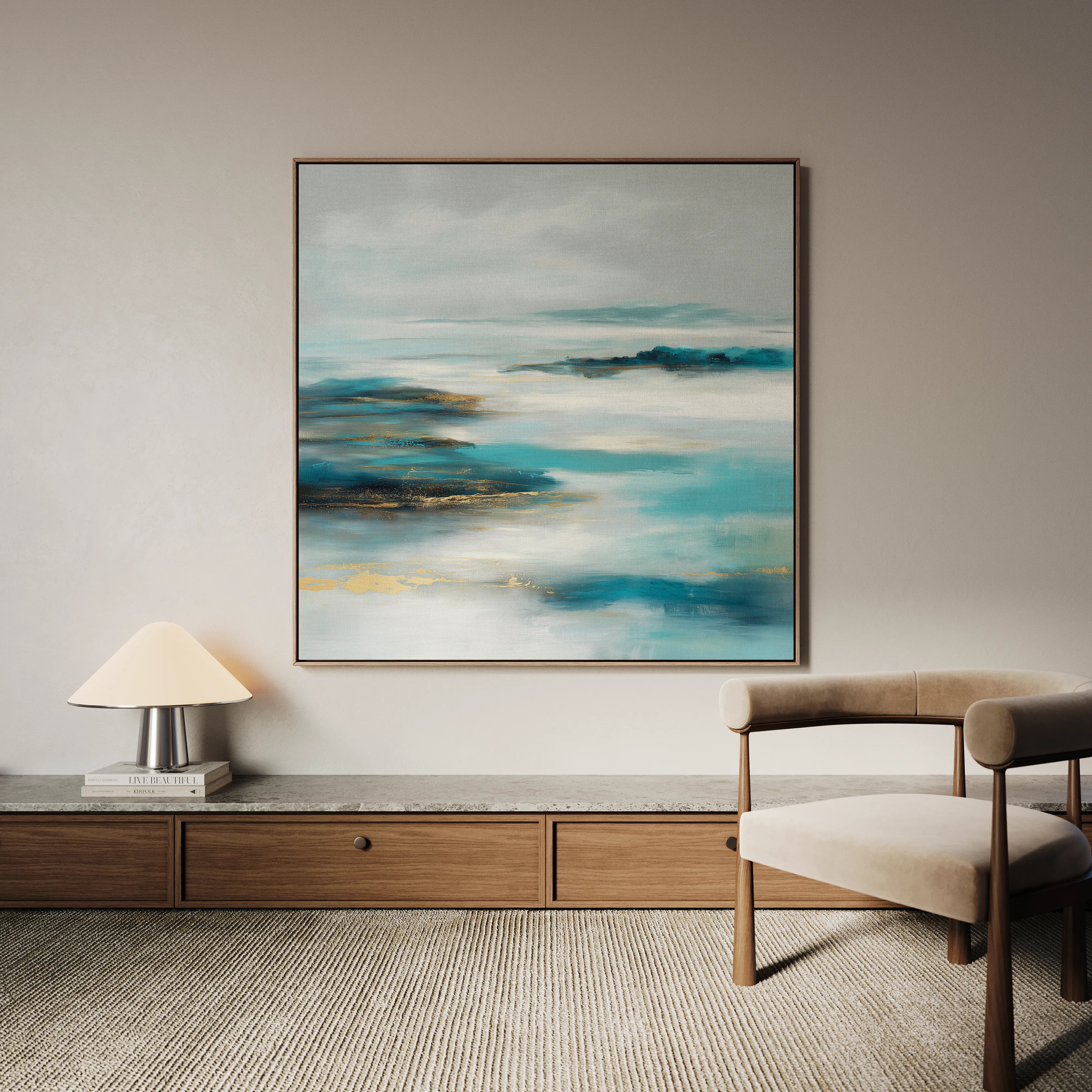 Abstract 773 Canvas Art 60 x 60 cm / Black