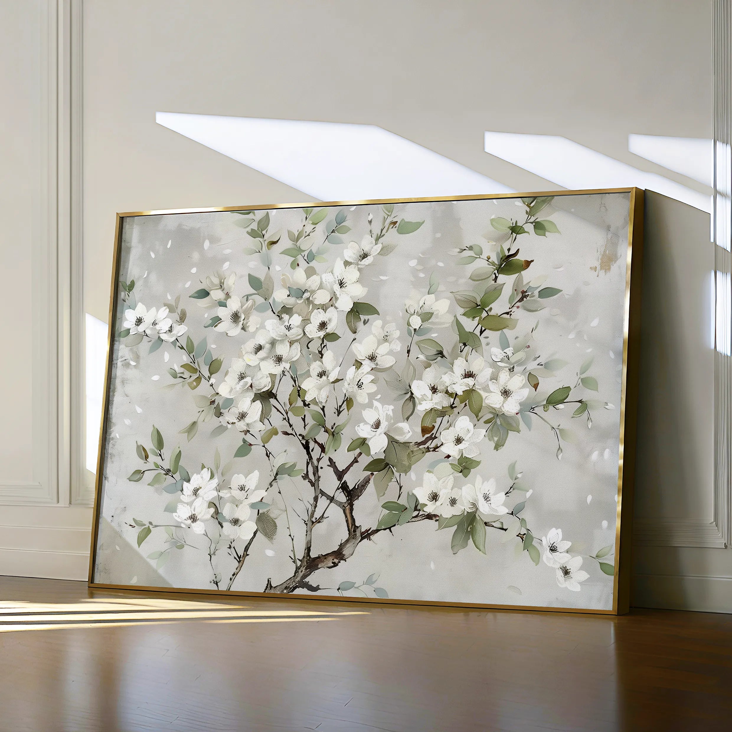 Floral 773 Canvas Art 60 x 40 cm / Black