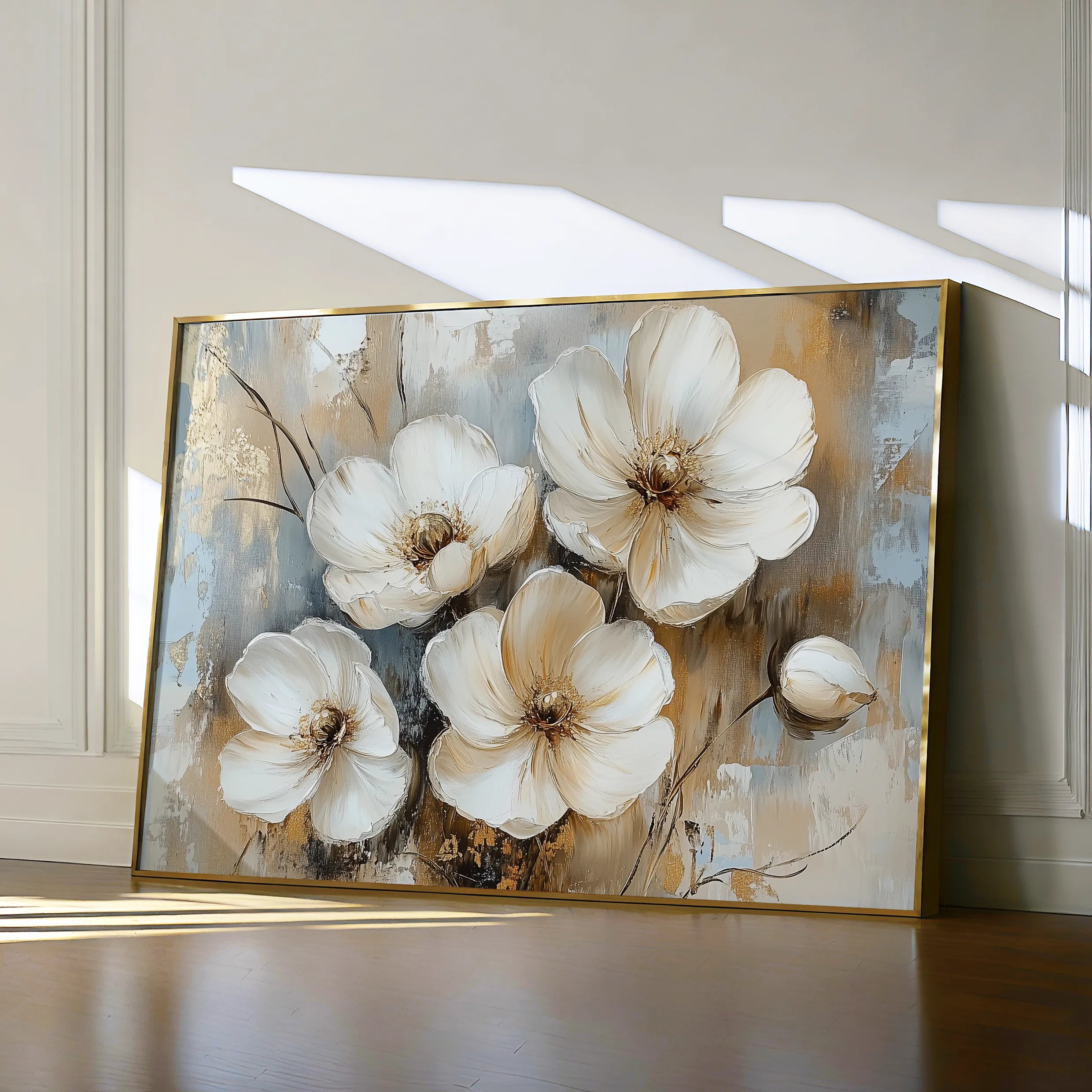 Floral 774 Canvas Art 60 x 40 cm / Black