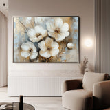 Floral 774 Canvas Art 60 x 40 cm / Black