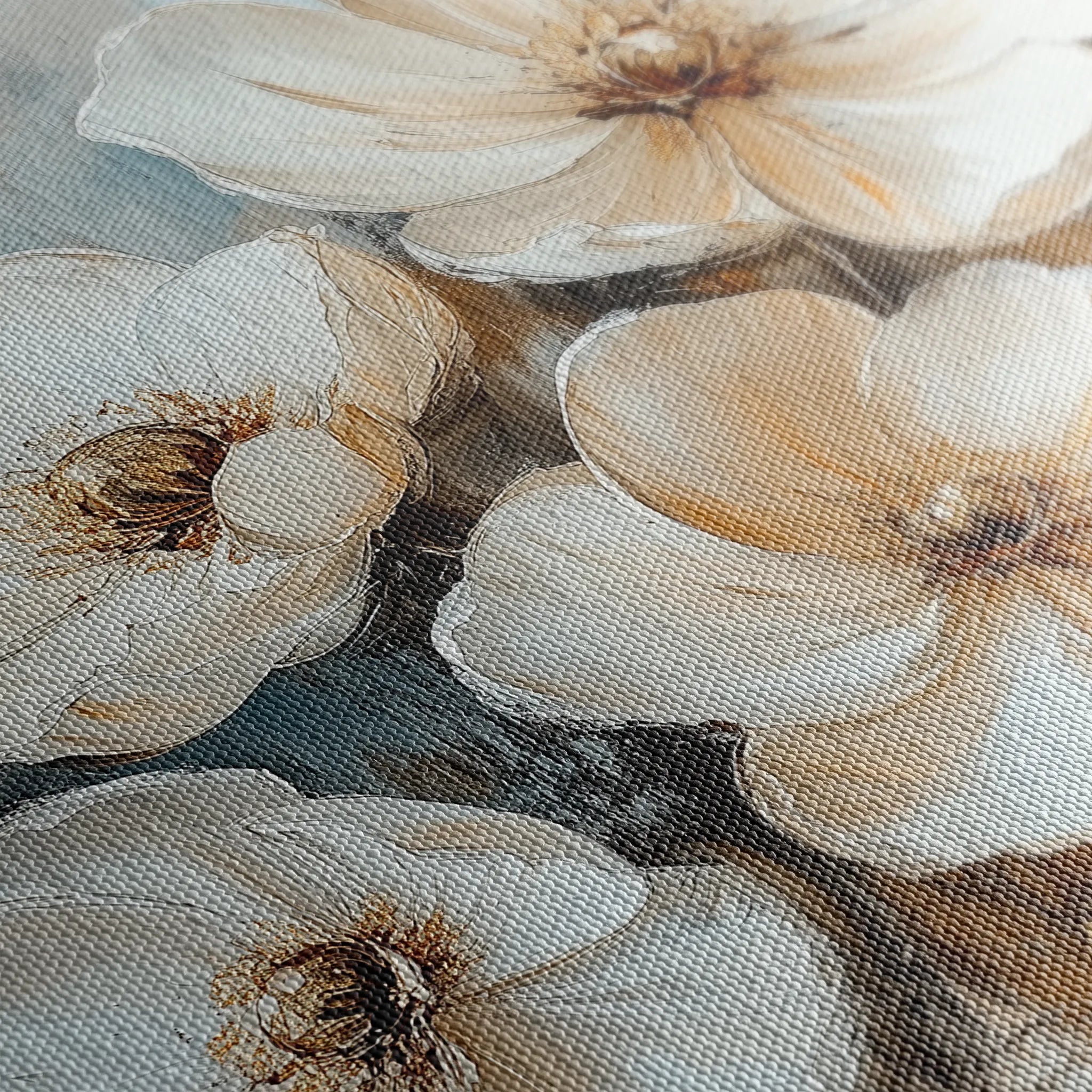 Floral 774 Canvas Art 60 x 40 cm / Black