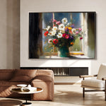 Floral 775 Canvas Art 60 x 40 cm / Black