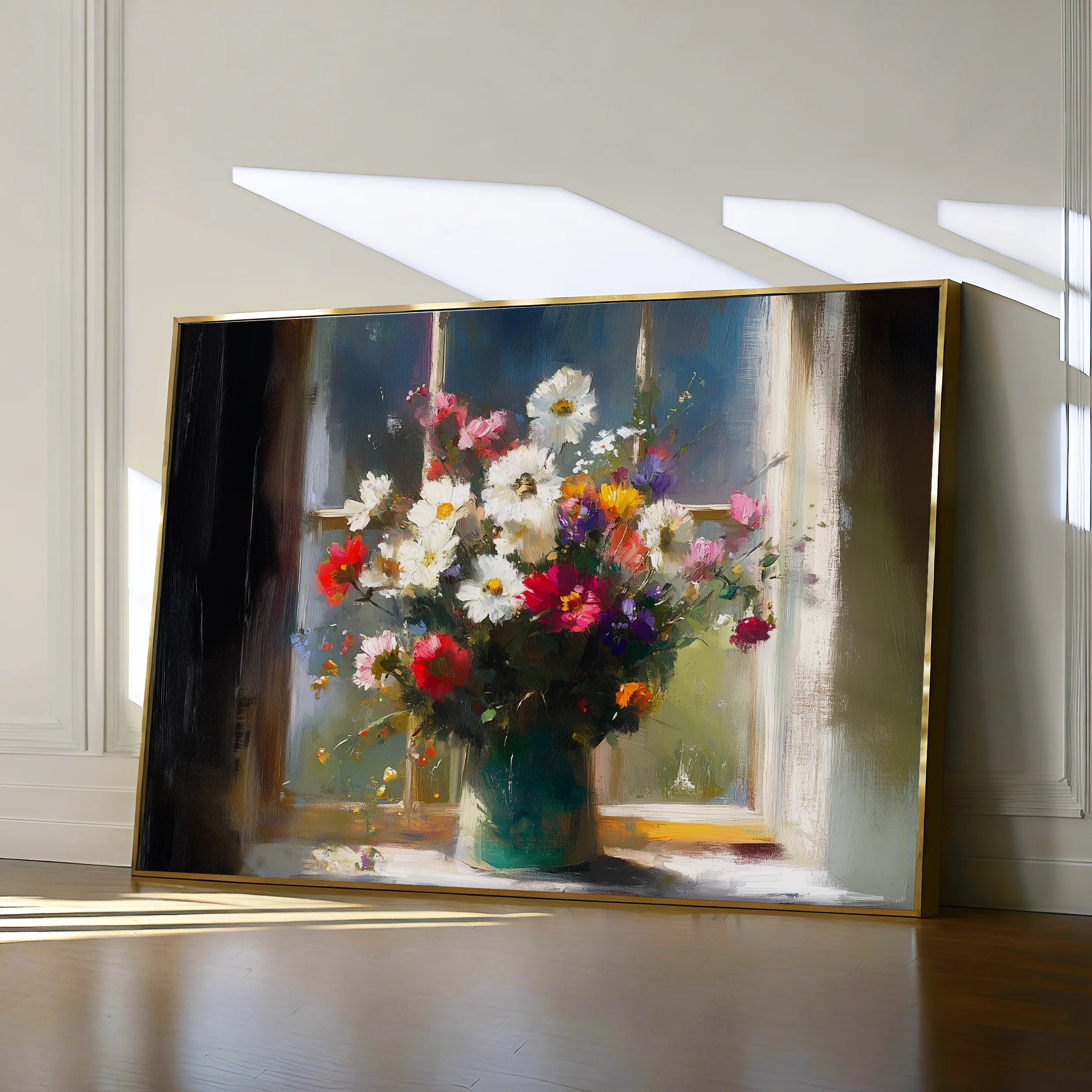 Floral 775 Canvas Art 60 x 40 cm / Black
