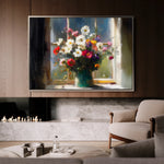 Floral 775 Canvas Art 60 x 40 cm / Black