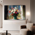 Floral 775 Canvas Art 60 x 40 cm / Black