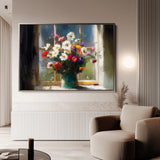Floral 775 Canvas Art 60 x 40 cm / Black