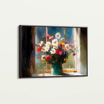 Floral 775 Canvas Art 60 x 40 cm / Black