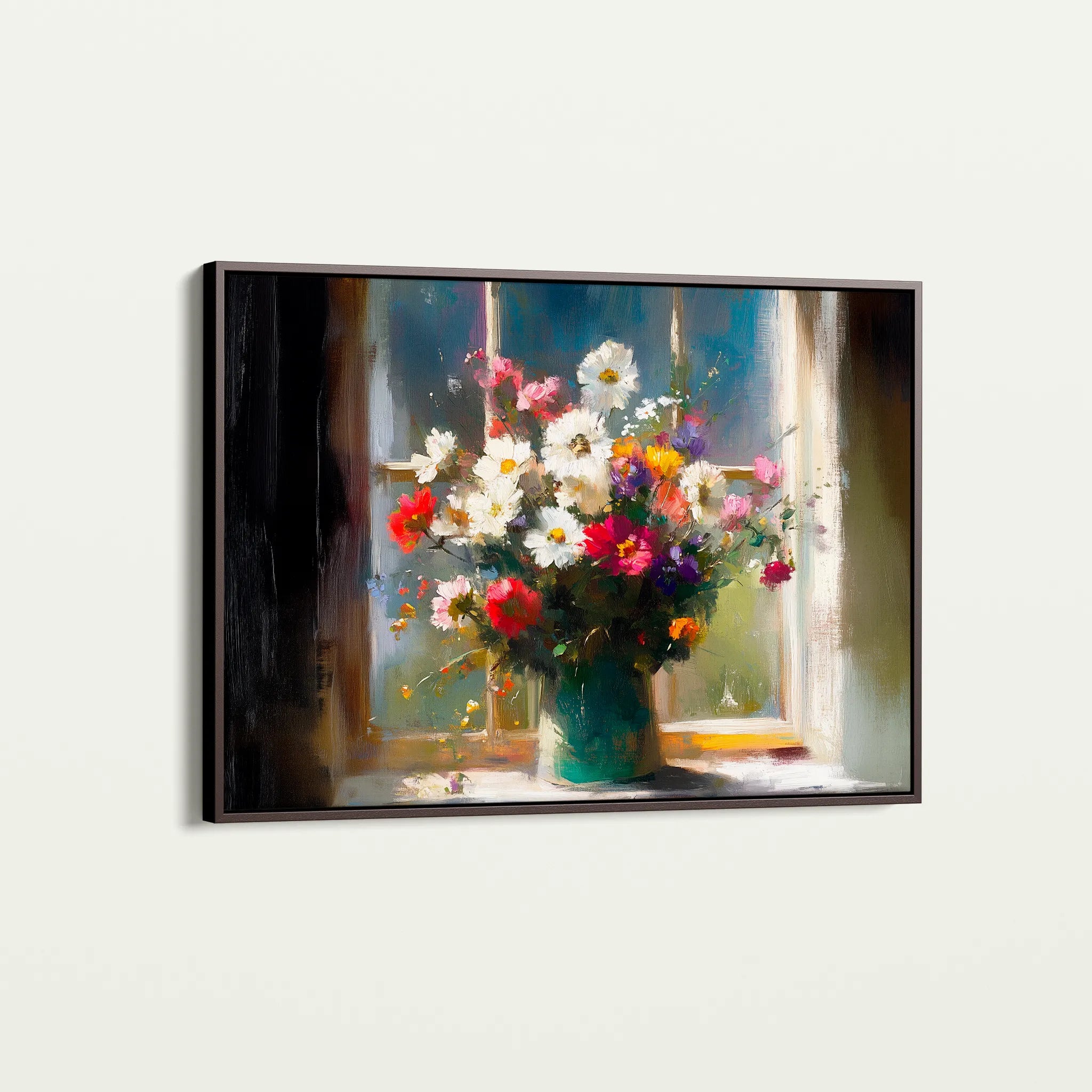 Floral 775 Canvas Art 60 x 40 cm / Black