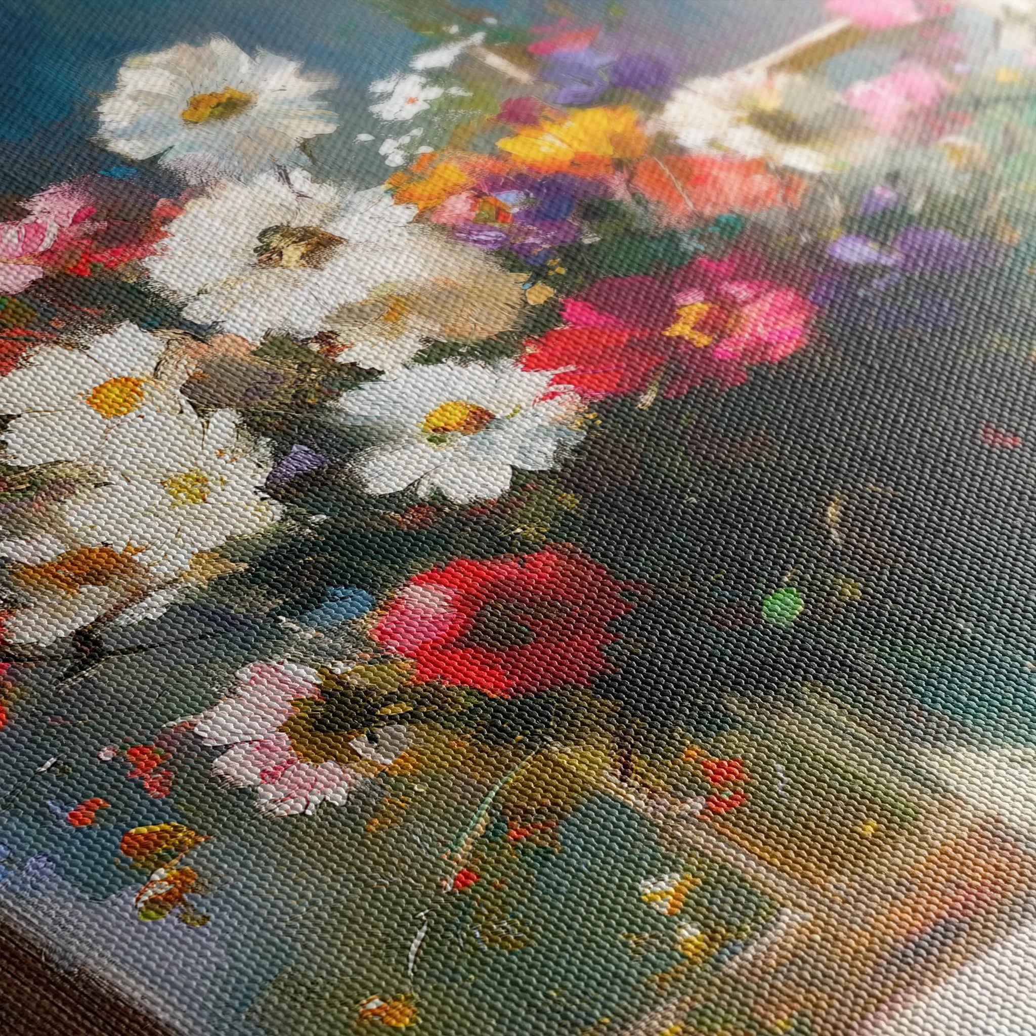 Floral 775 Canvas Art 60 x 40 cm / Black
