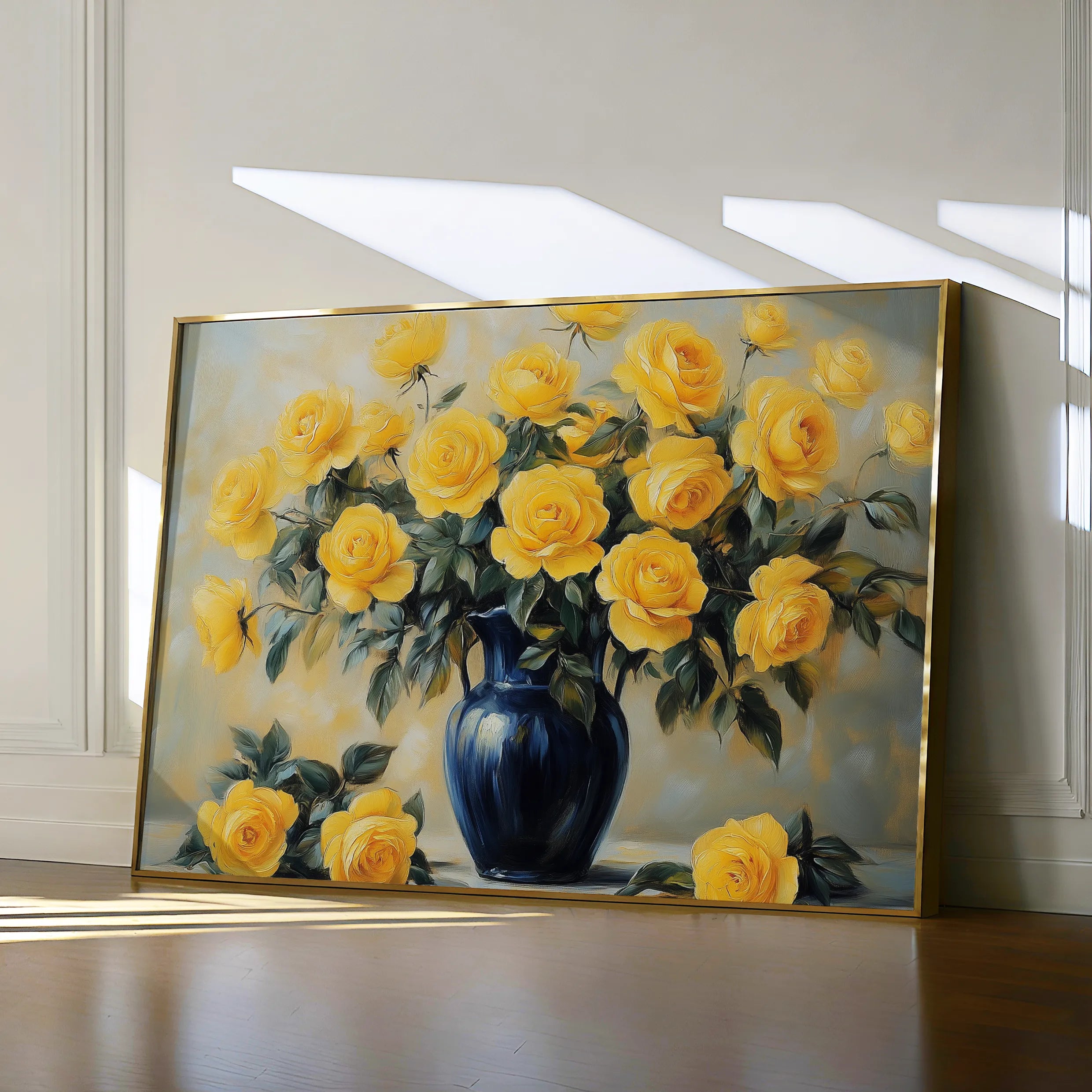 Floral 776 Canvas Art 60 x 40 cm / Black