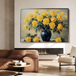 Floral 776 Canvas Art 60 x 40 cm / Black
